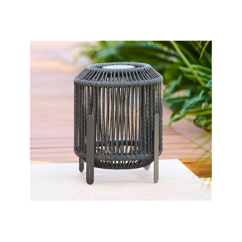 Lanterne solaire Luminy 3 couleurs, vert laurier, graphite et argile en 2 hauteurs, 45cm et 31 cm en aluminium